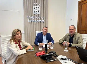 El presidente, la vicepresidenta y el consejero de Deportes