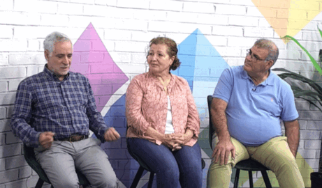 Carmelo García, Víctoria Nieves y Antonio Armas