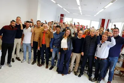 Corujo arropada por los cargos públicos del PSOE