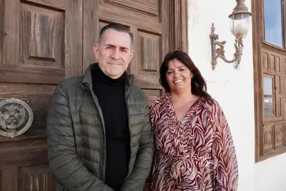 El director general de Cultura y Patrimonio Cultural, Miguel Ángel Clavijo, con alcaldesa de Teguise, Olivia Duque