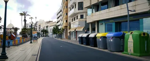 Las calles de Arrecife durante el estado de alarma