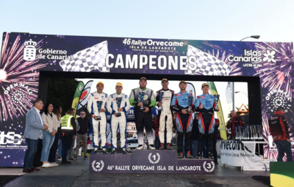 Campeones del rallye Orvecame isla de Lanzarote