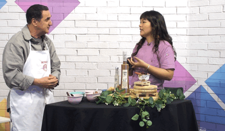 Un momento de la grabación con Adelia Ramírez