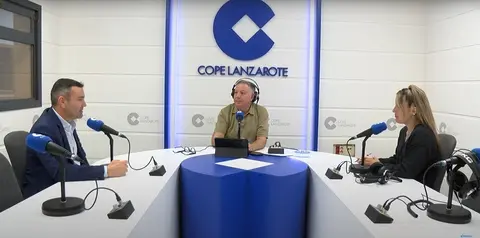 Oswaldo Betancort durante la entrevista en Herrera en Cope Lanzarote