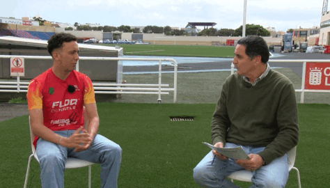 Yerove Rodríguez durante la entrevista