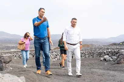 Visita del presidente Oswaldo Betancort a la Finca Melian