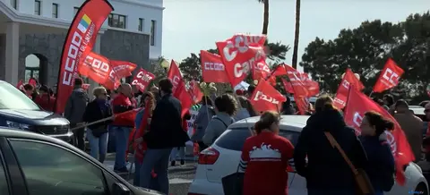 Manifestación de CCOO en Hospiten Lanzarote