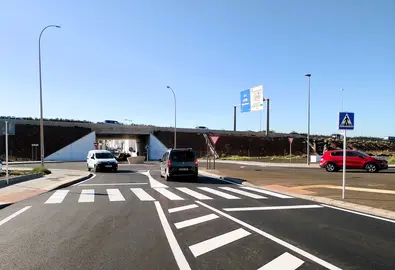 Ya está reabierta a tráfico la vía   circulación entre los barrios de Argana y Titerroy