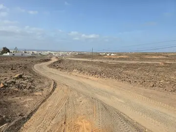 Zona del Diseminado de Argana donde la Concejalía de Obras Públicas del Ayuntamiento de Arrecife ha acondicionado los caminos afectados por las lluvias