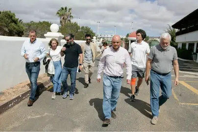 Un momento de la visita