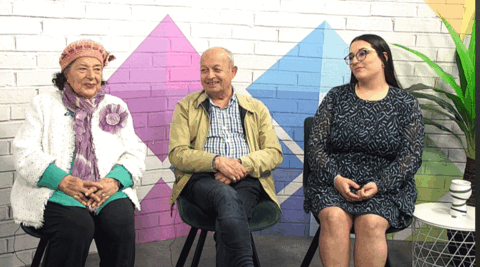 Chana Perera, Manuel Blasco y Claudia Cabrera