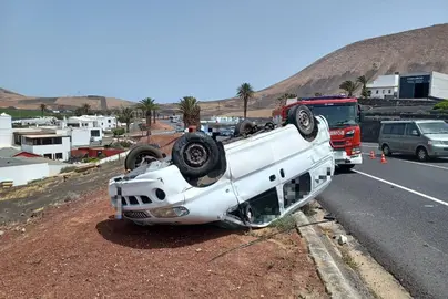 El vehículo accidentado