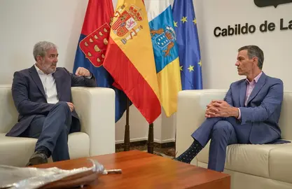 Sánchez y Clavijo reunidos en el Cabildo de Lanzarote