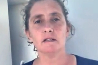 Goretti Sarazibal durante la grabación del video