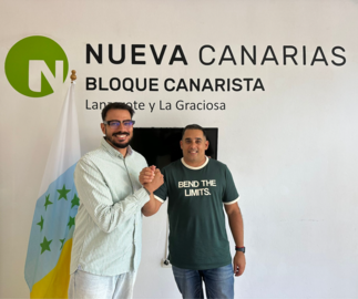 Yoné Caraballo da la bienvenida al nuevo Secretario Insular de la Juventud Canarista