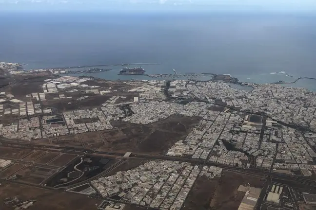 Vista Arrecife aérea.