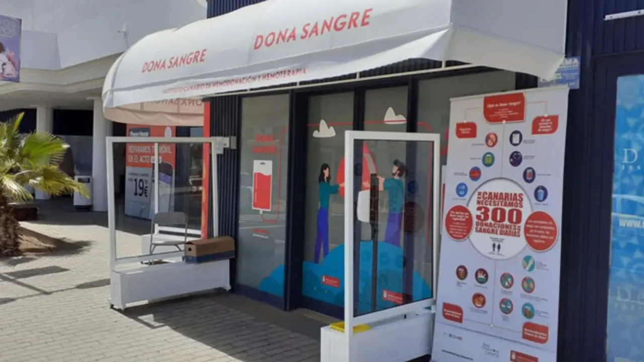 Puesto de donaci&oacute;n de sangre.
