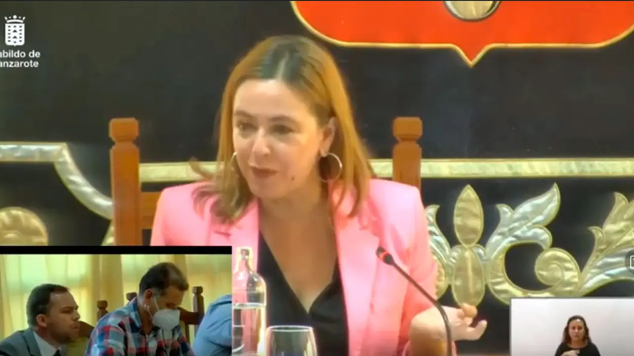 Captura del v&iacute;deo con la intervenci&oacute;n de Mar&iacute;a Dolores Corujo