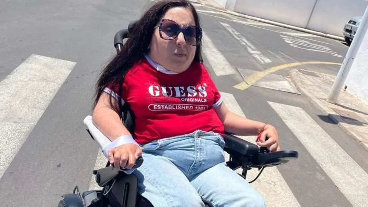 Rocío en su nueva silla