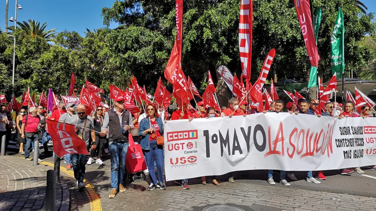 Manifestación del primero de mayo (FOTO: Facebook UGT Canarias)