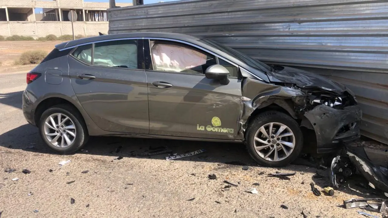 Coche del accidente de tr&aacute;fico