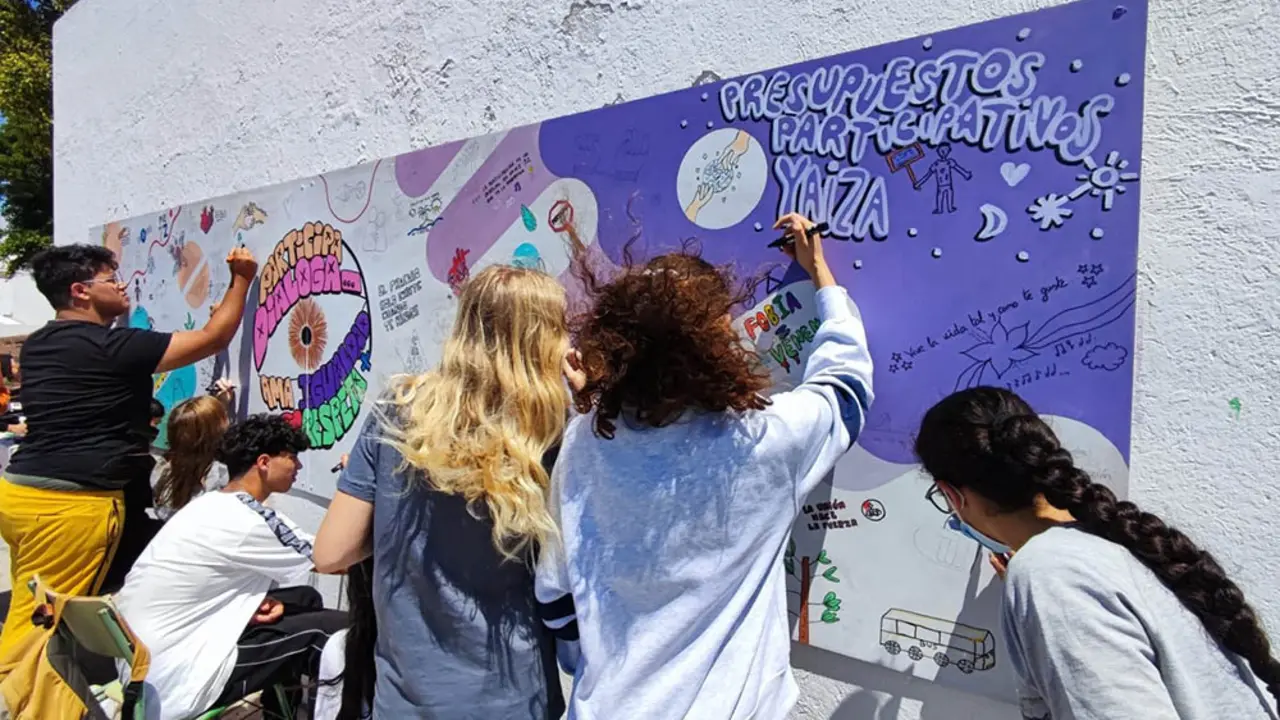 Confección del mural