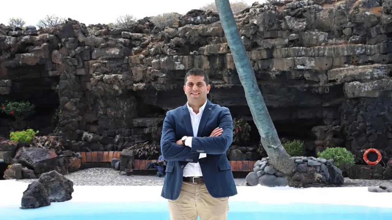 Benjamín Perdomo en Jameos del Agua.