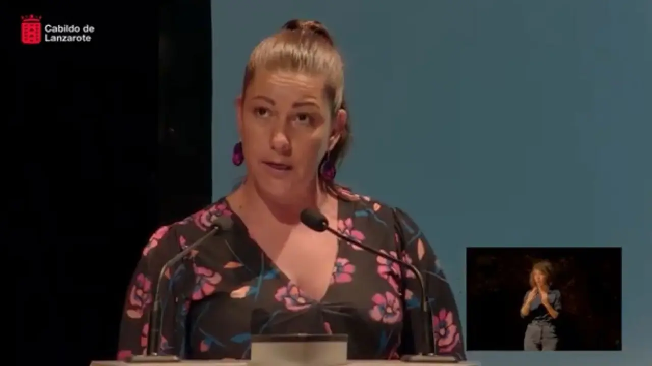 Myriam Barros en el Debate del Estado de Lanzarote