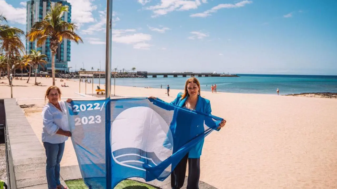 Bandera azul en El Reducto