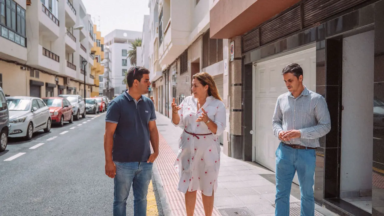 Visita obras de calles en Arrecife
