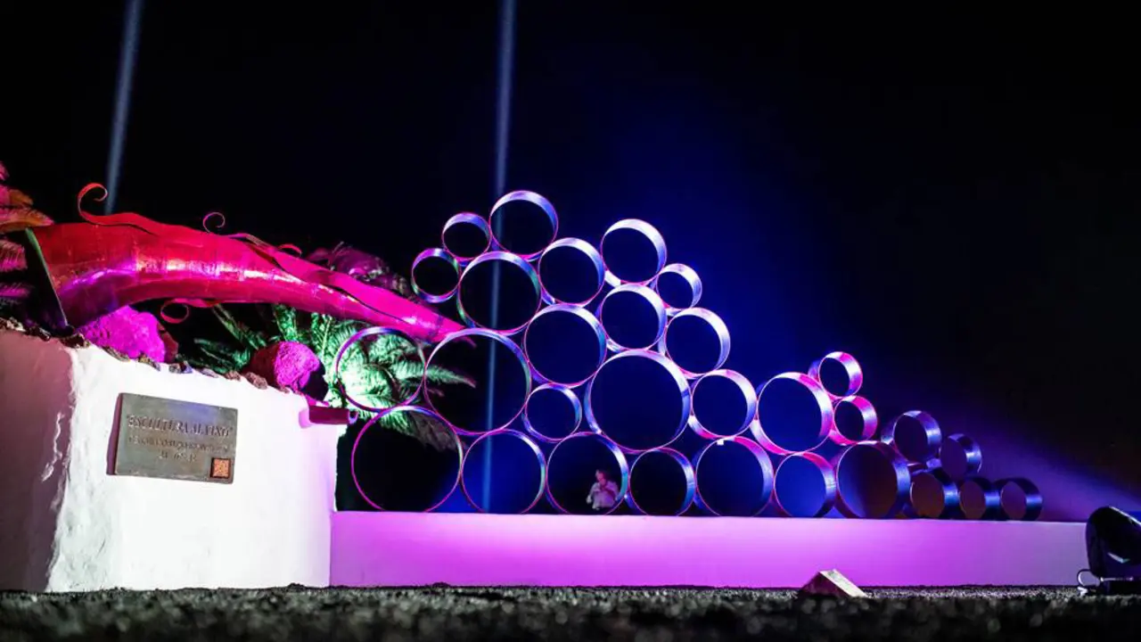 &nbsp;La 'Escultura al vino', del artista César Corujo Saavedra