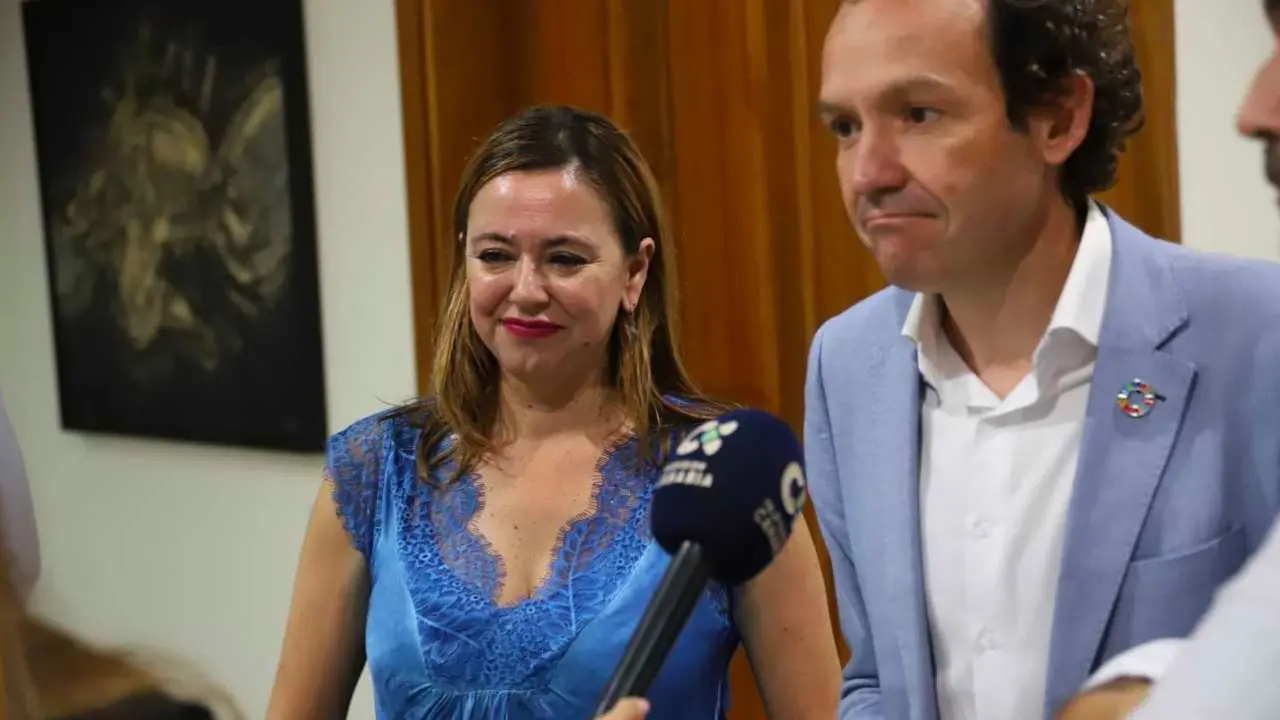 Reunión Marc Pons, Valbuena y la presidenta del Cabildo de Lanzarote