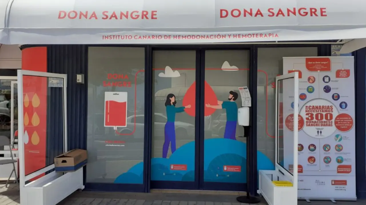 Punto de donacion de sangre en el Deiland. Imágen de archivo.