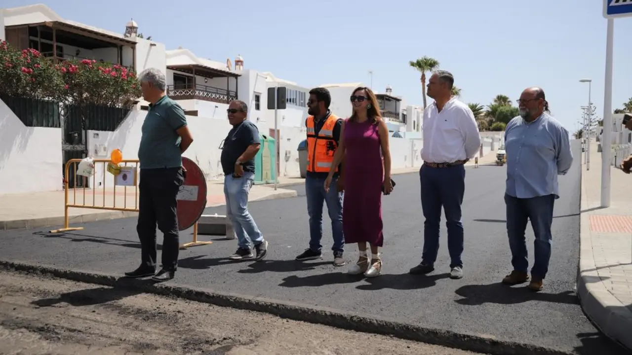Obras en la calle Princesa Ico de Puerto del Carmen