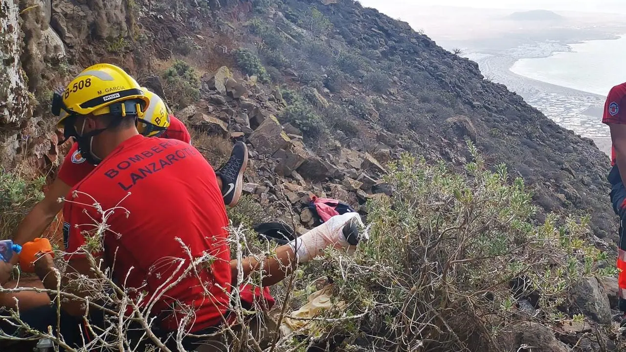 Senderista accidentado en Famara
