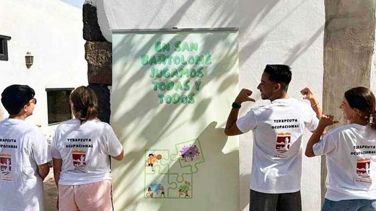 Terapeutas ocupacionales en las actividades inclusivas de San Bartolomé