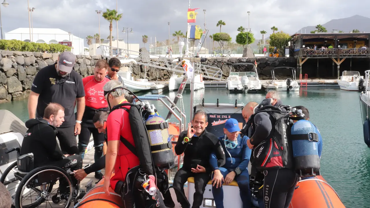 Momentos previos a una salida para inmersión