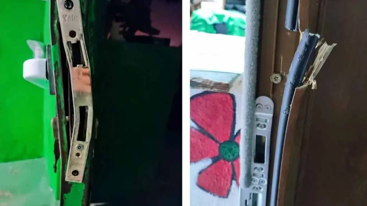 Puertas de la Protectora después de intentar entrar a robar