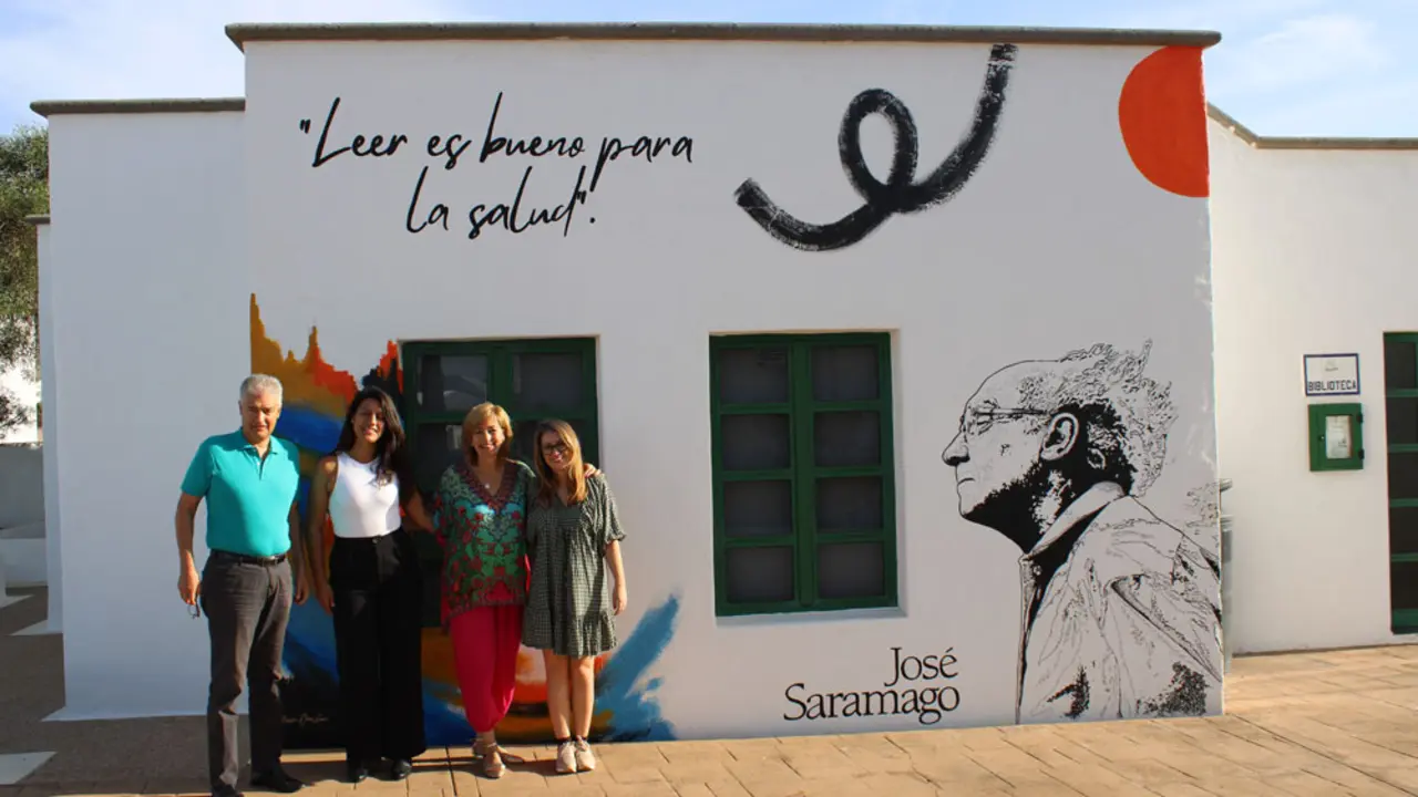 Presentación del mural en honor a José Saramago