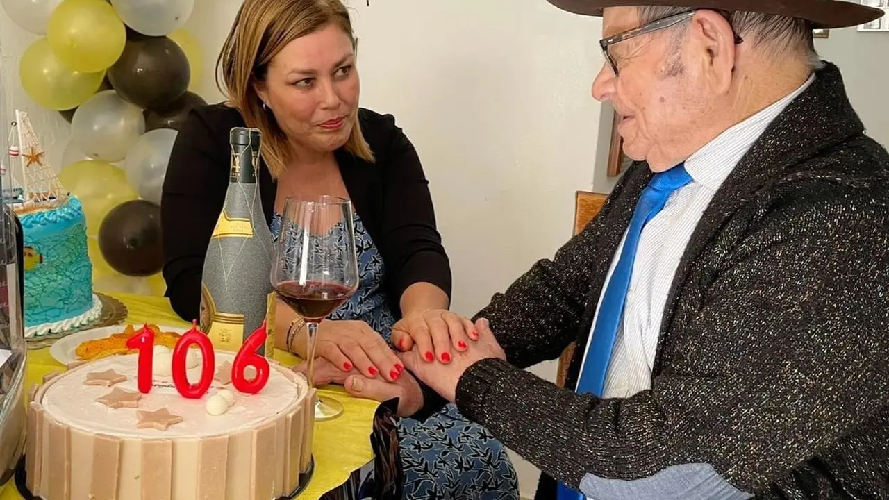 Astrid P&eacute;rez con Juan Mach&iacute;n