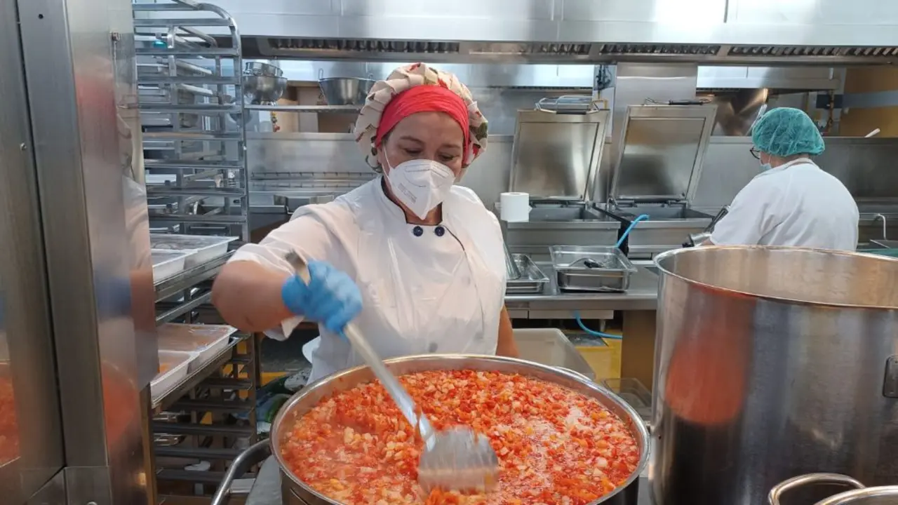 Cocina de un hospital canario