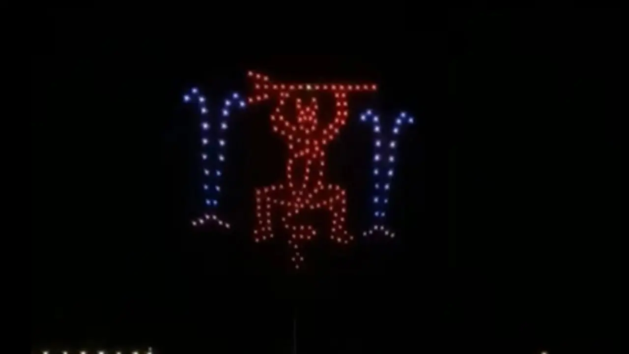 El Diablo de Timanfaya formado por drones