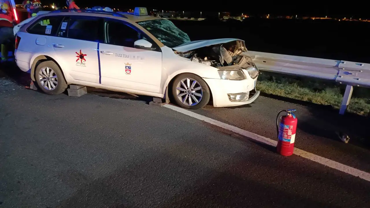 Uno de los coches implicados en el accidente