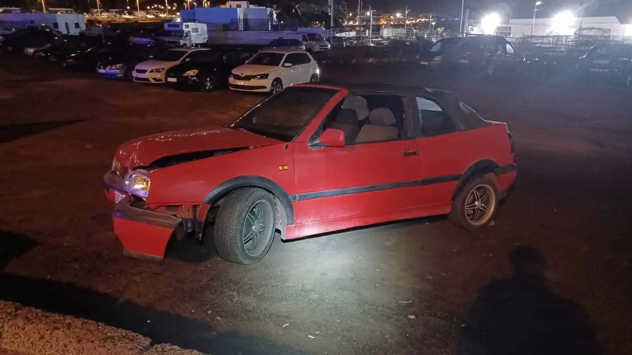 Coche del accidente de tr&aacute;fico