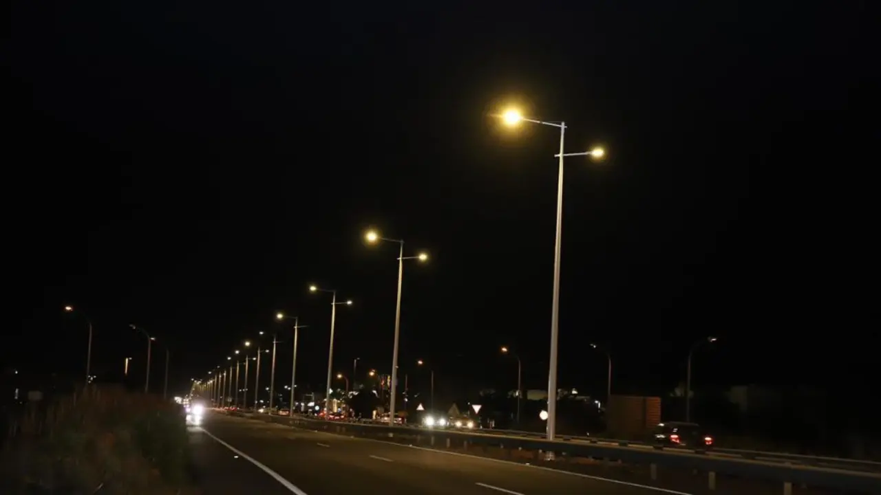 Nuevo alumbrado de la autovía