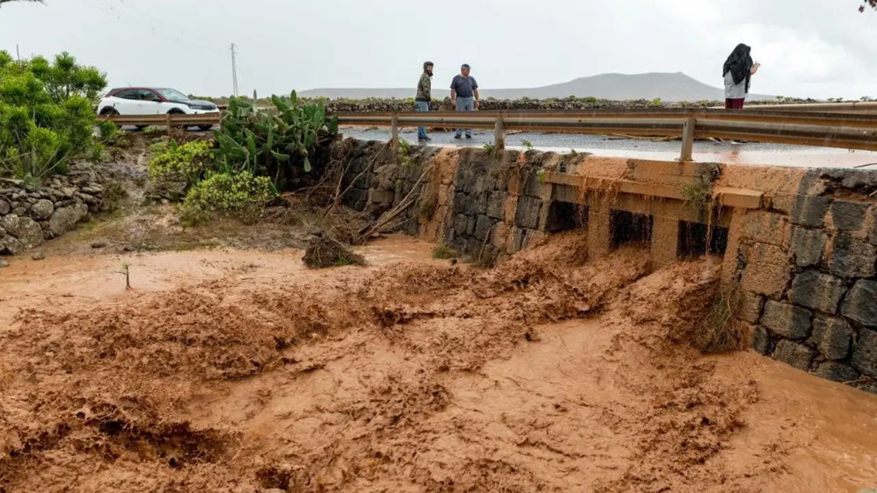 Barranco de Lanzarote tras las lluvias