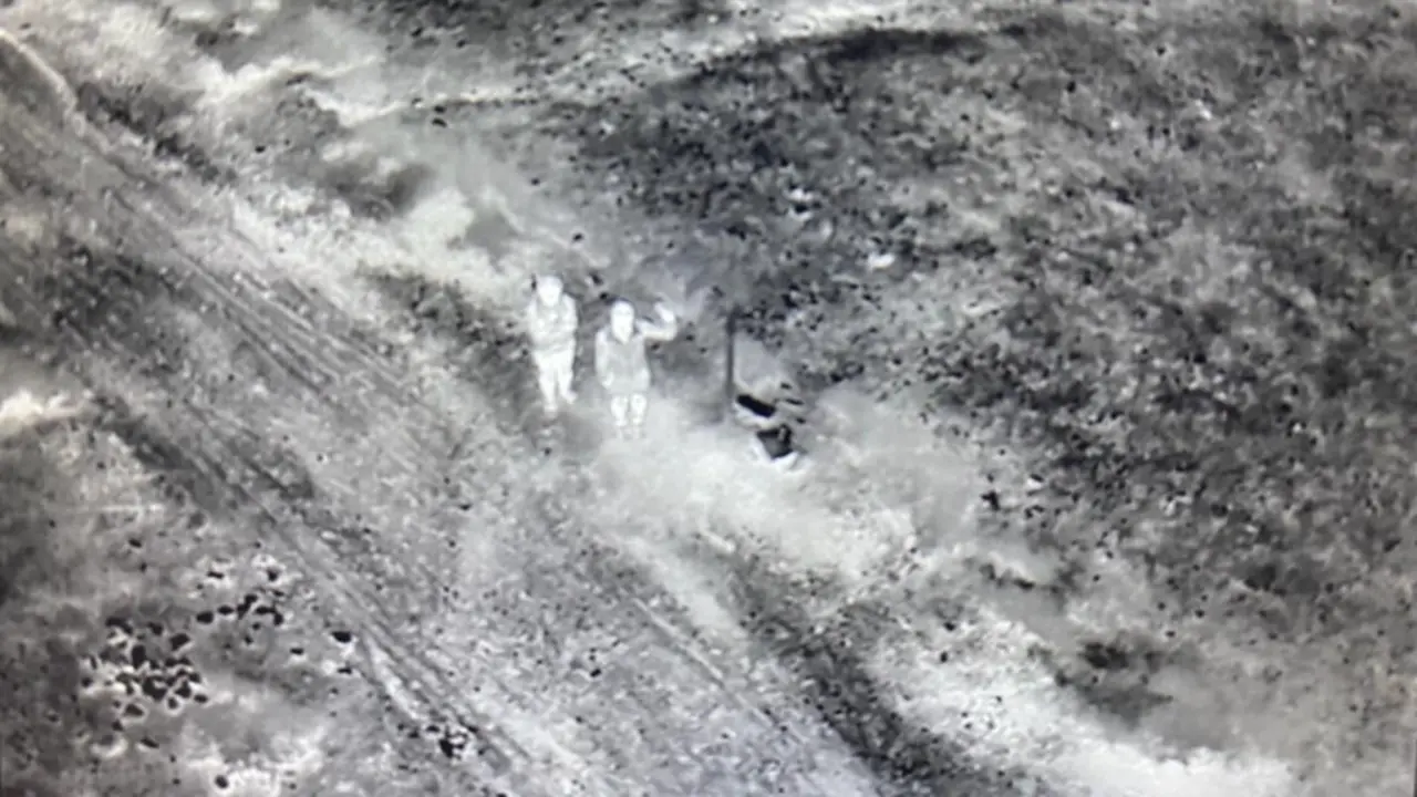 Senderistas localizadas por un dron