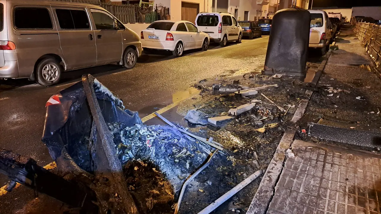 Incendio de contenedores