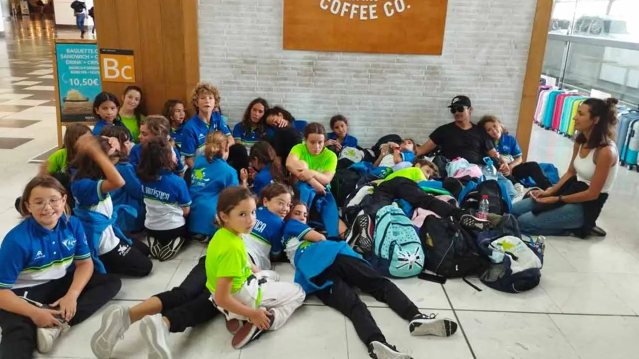 Equipo en el aeropuerto