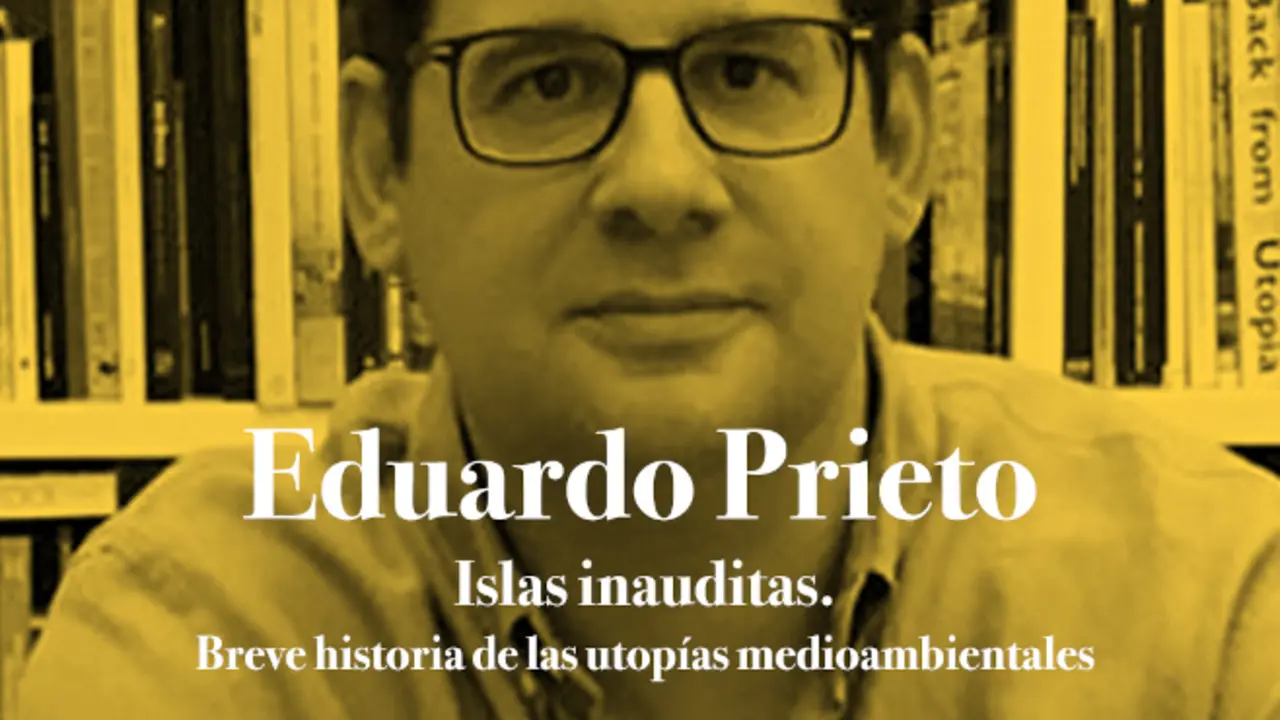 Cartel anunciador de la conferencia de Eduardo Prieto